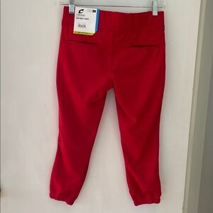 NWT Girls Red pinstriped Fastpitch softball pants